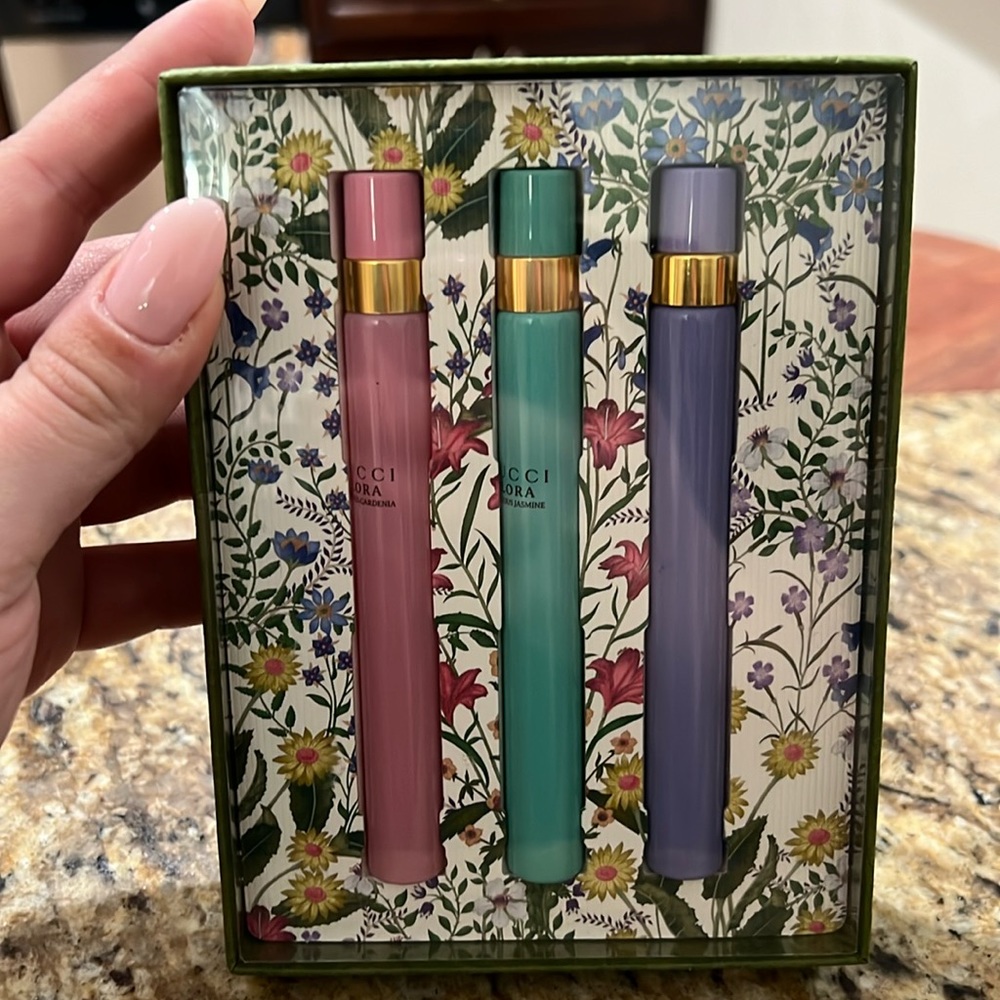 Gucci flora trio perfume set